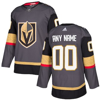 NHL Men adidas Vegas Golden Knights Gray Authentic Customized Jersey